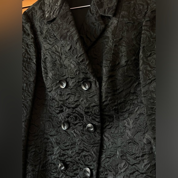 (Custom made) Vintage Double-breasted black blazer - Picture 3 of 3